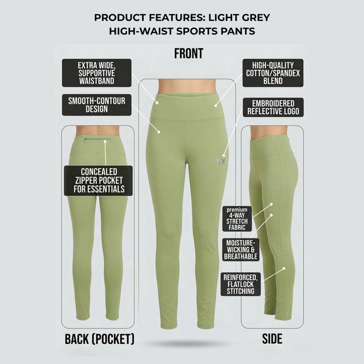 FlexFit Sports Pants Pistachio