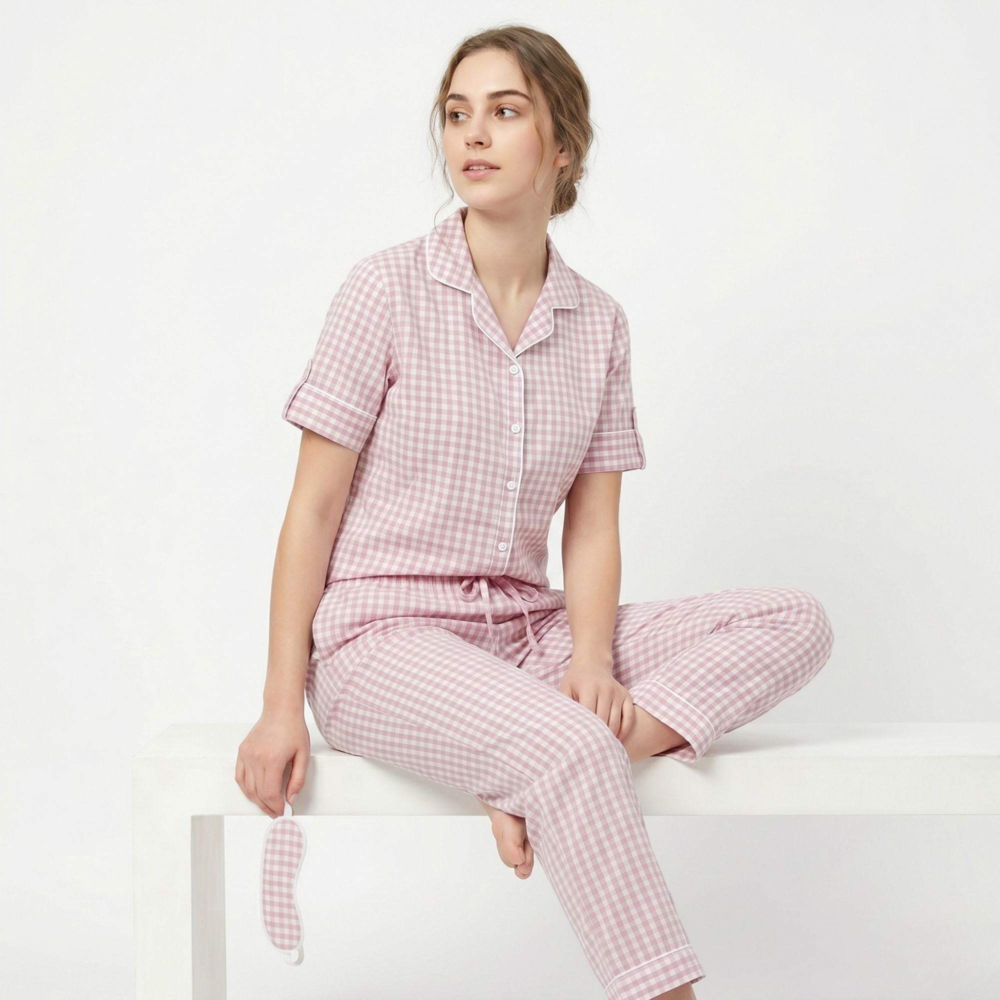 THE HERITAGE SLEEP SET BABY PINK