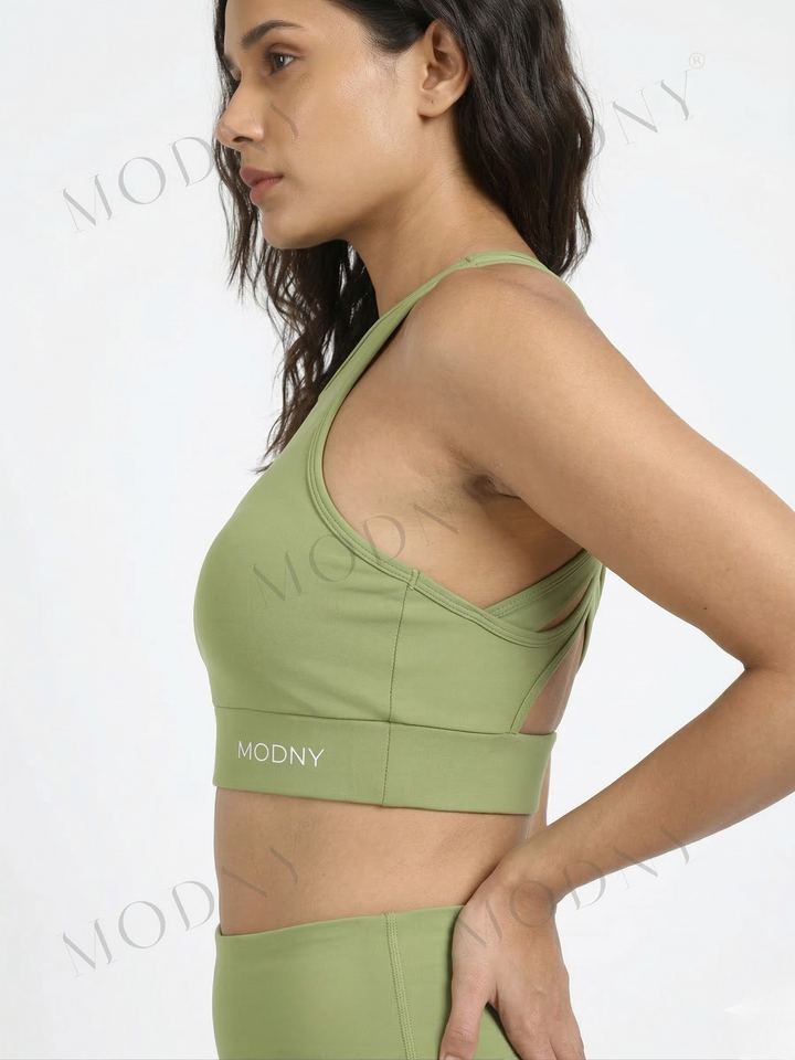 CrissCross Sports Bra Pistachio