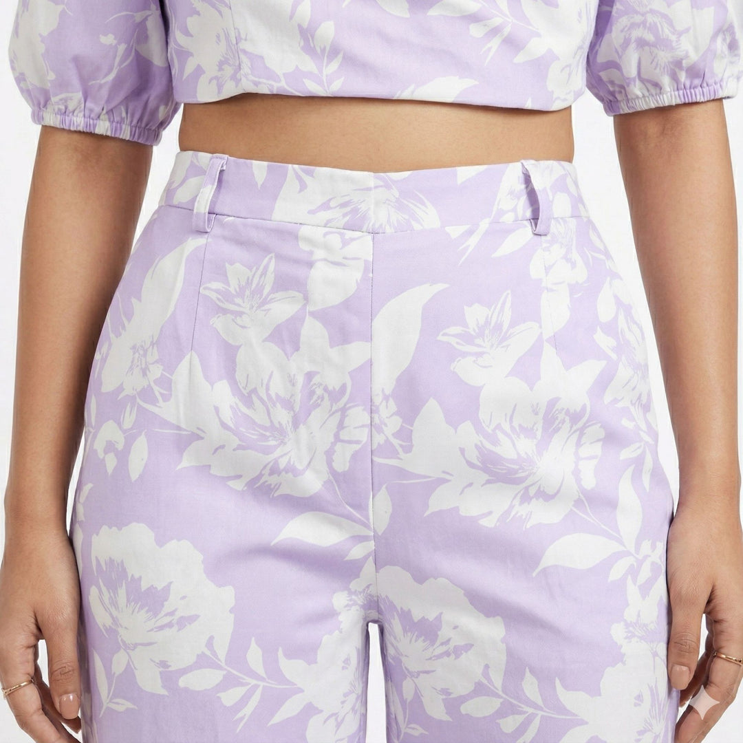 SUNSET BLOOM CO-ORD SET – FLORAL ELEGANCE IN PASTEL HUES