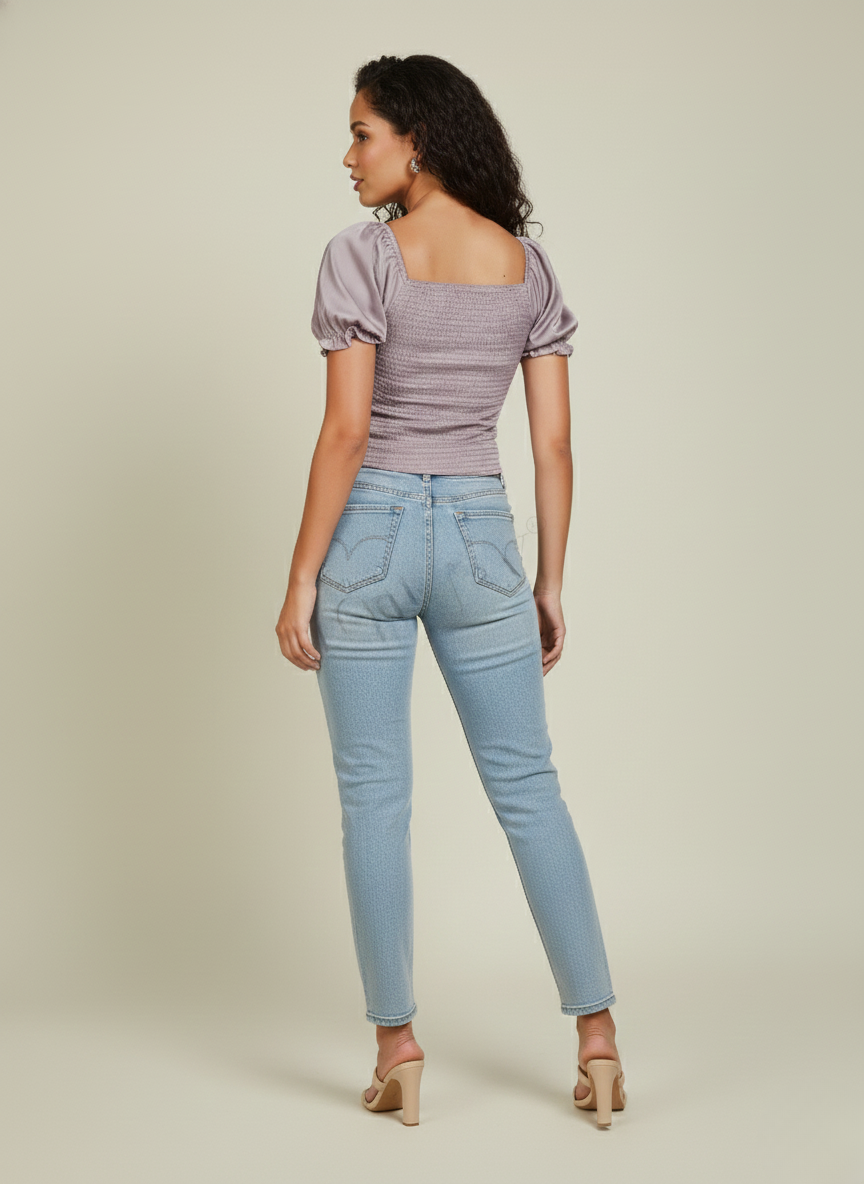 RUFFLE WRAP CROP TOP