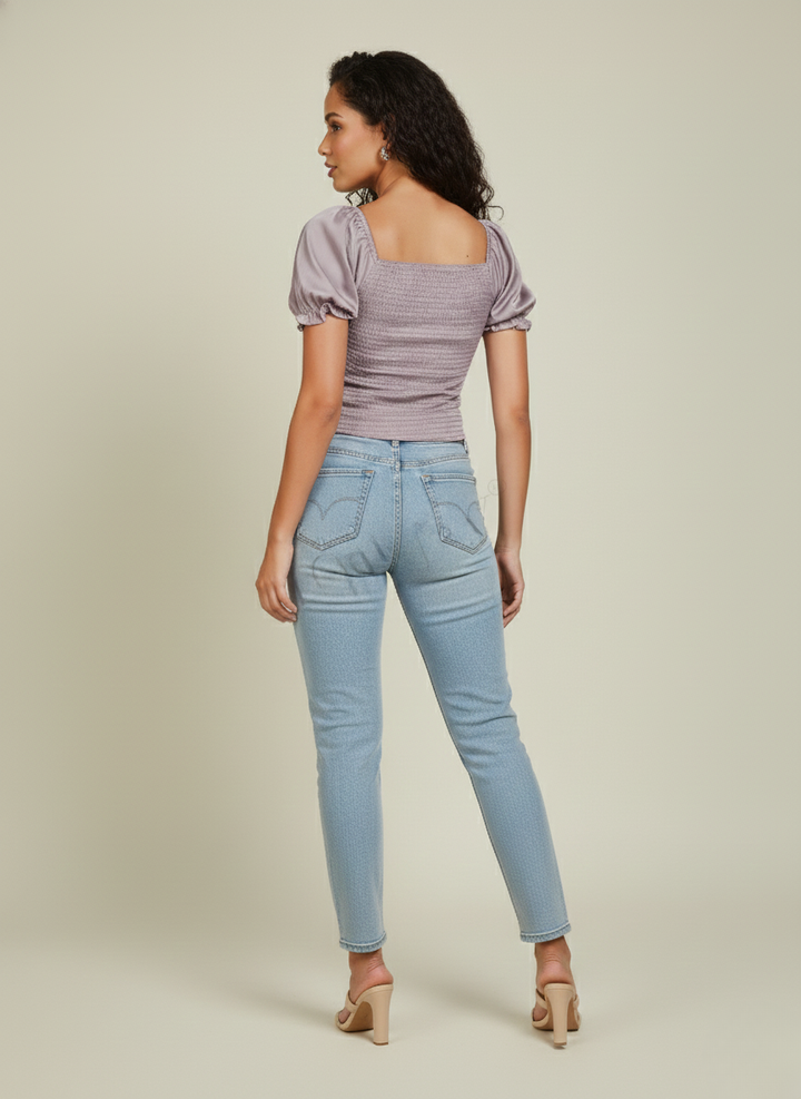 RUFFLE WRAP CROP TOP