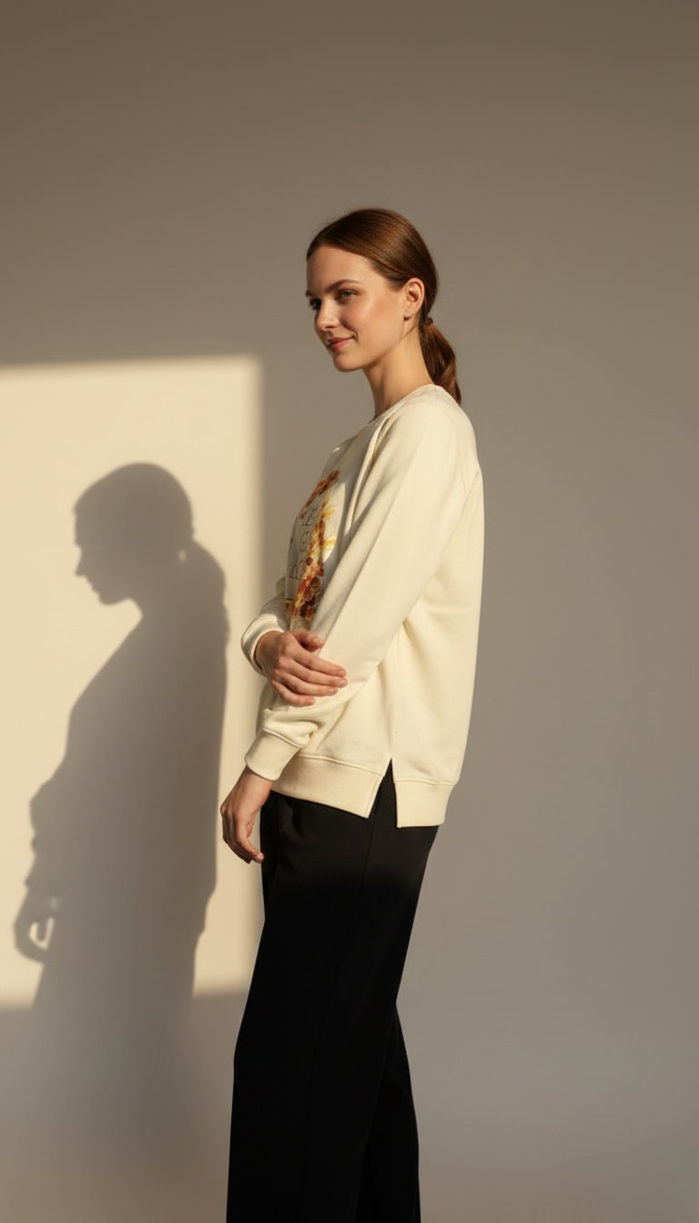 Thermal Beige Sweatshirt