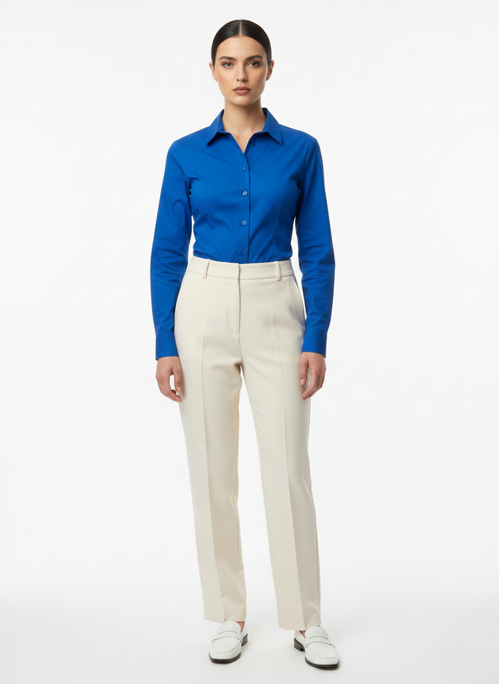 ROYAL BLUE CLASSIC COTTON LONG-SLEEVE FORMAL SHIRT