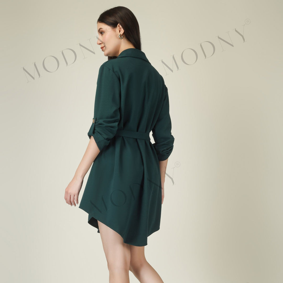 Wrapped Sleeves Short Dress