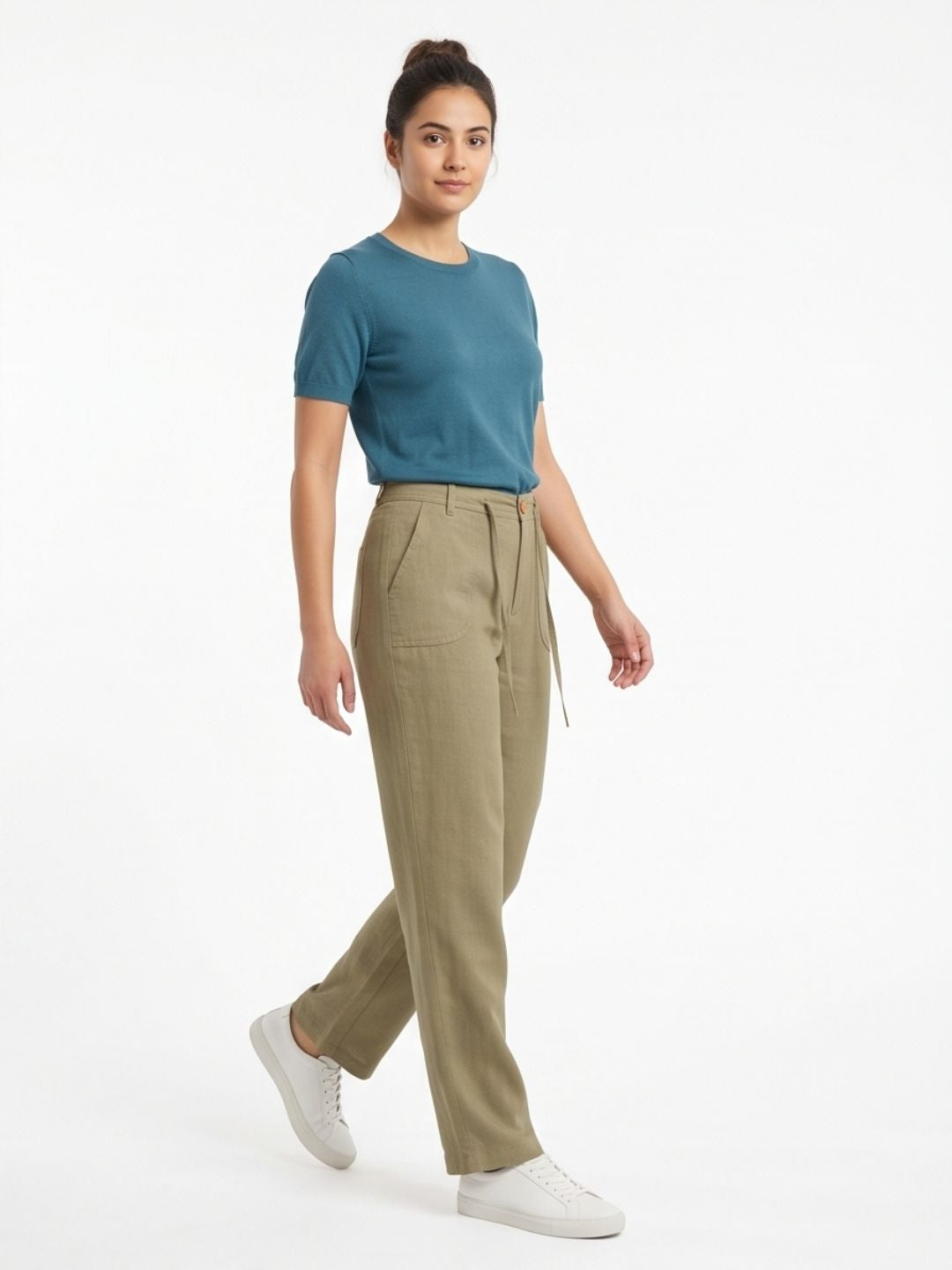 IVORY BREEZE LINEN PANTS