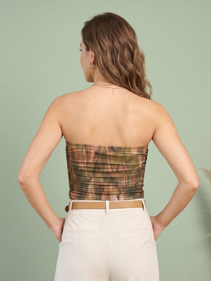 PRINTED TUBE CROPPED TOP