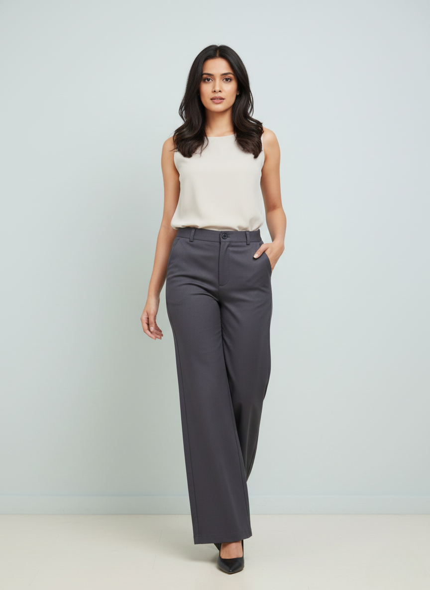 MINIMALIST HIGH WAIST FORMAL TROUSER