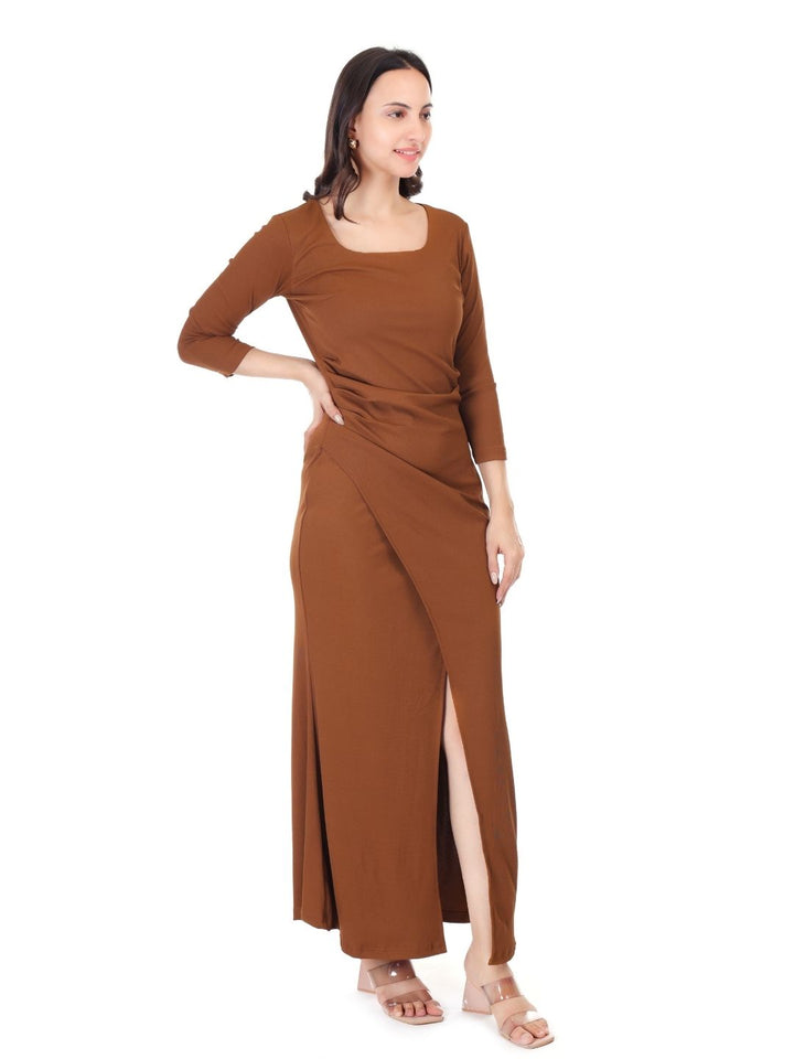 SQUARE NECK CLASSY MAXI DRESS