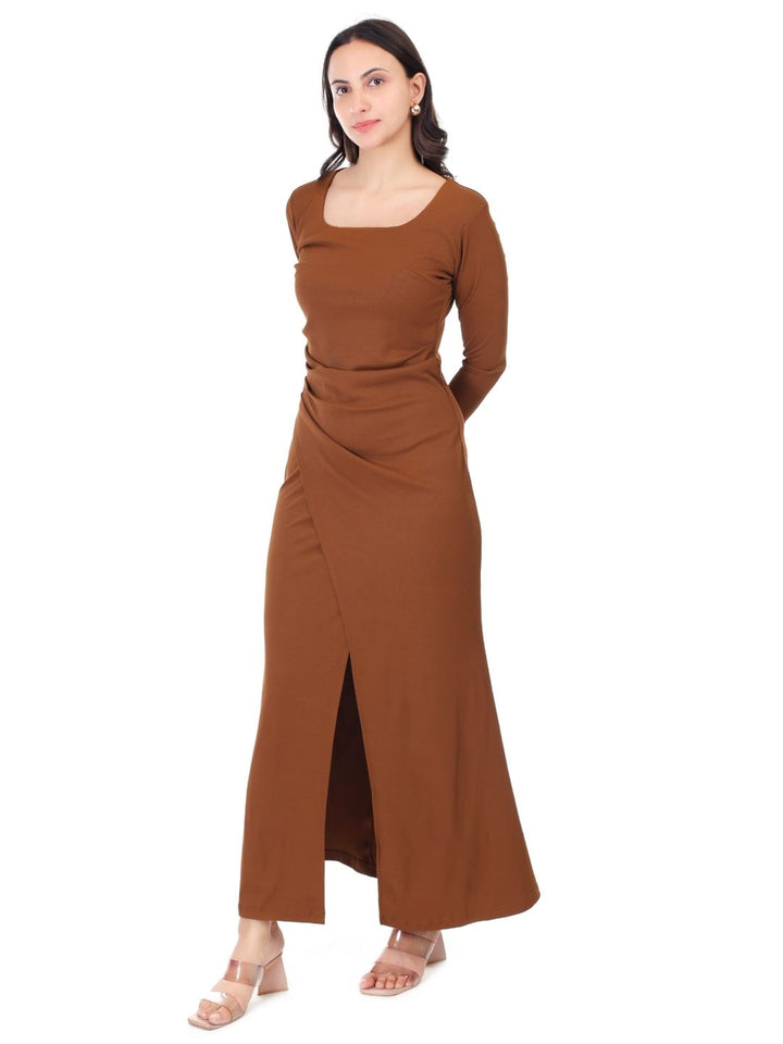 SQUARE NECK CLASSY MAXI DRESS