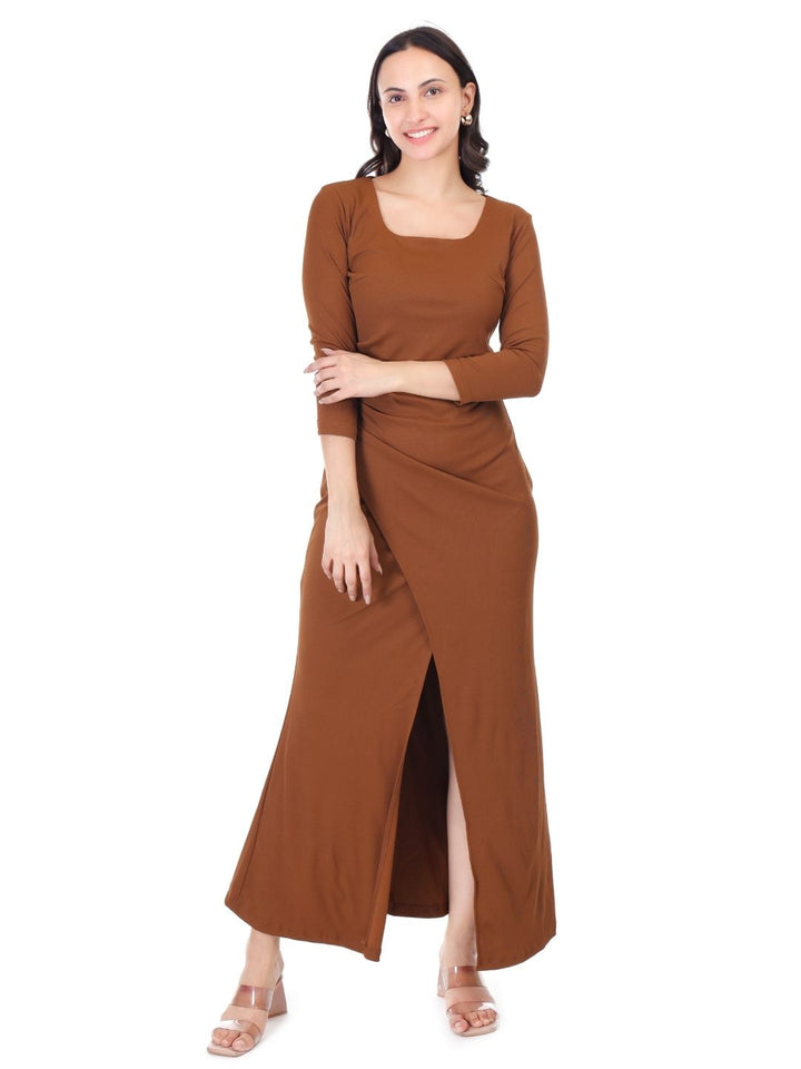 SQUARE NECK CLASSY MAXI DRESS