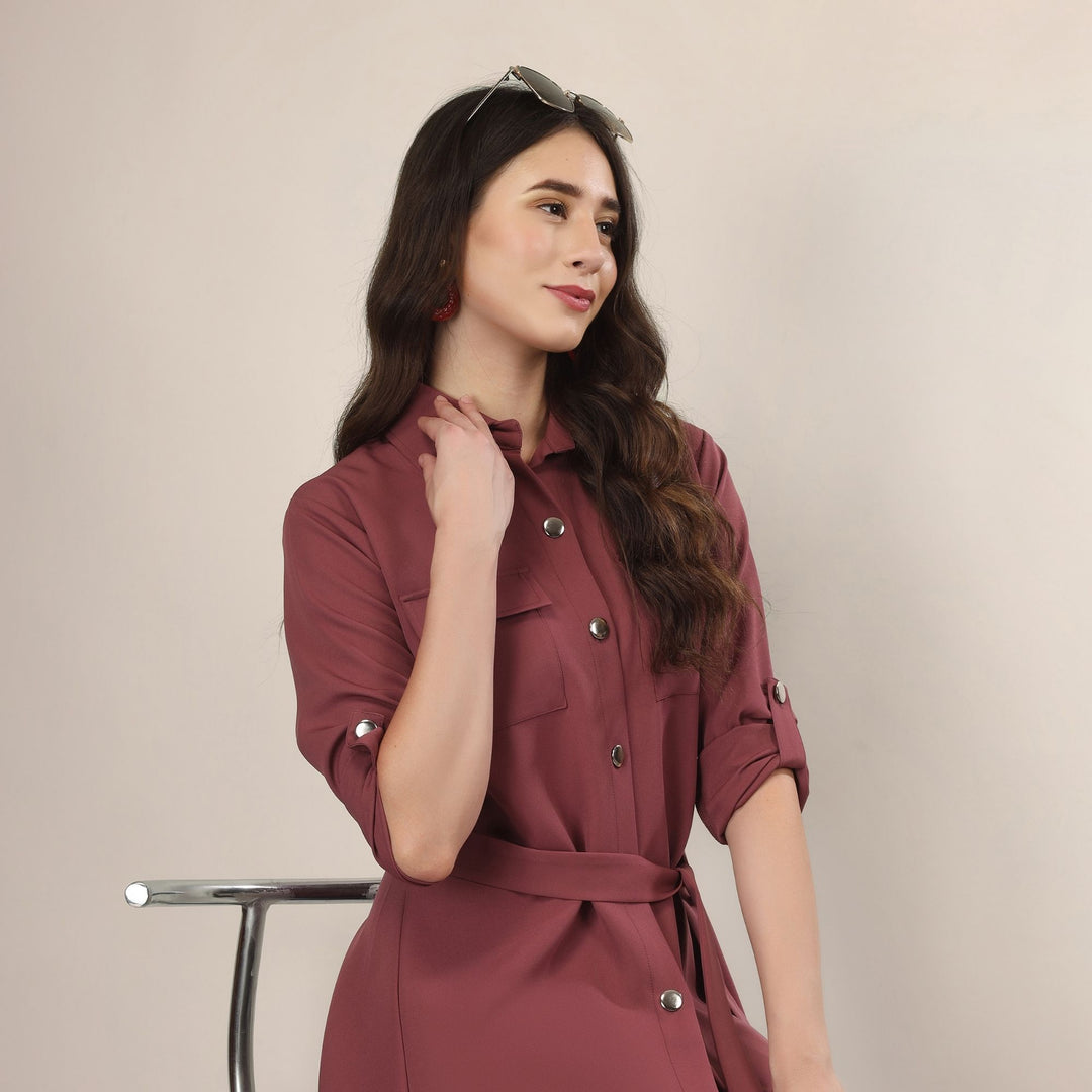 Wrapped Sleeves Short Dress