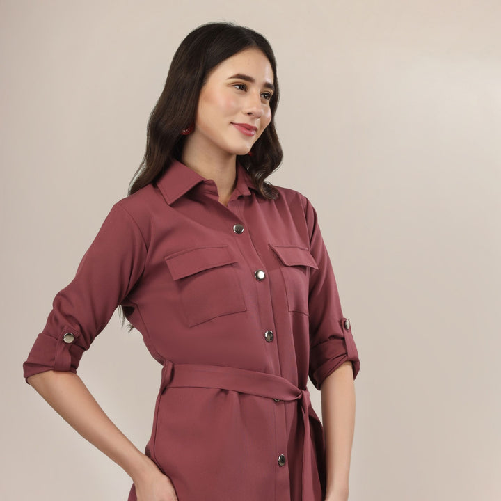 Wrapped Sleeves Short Dress