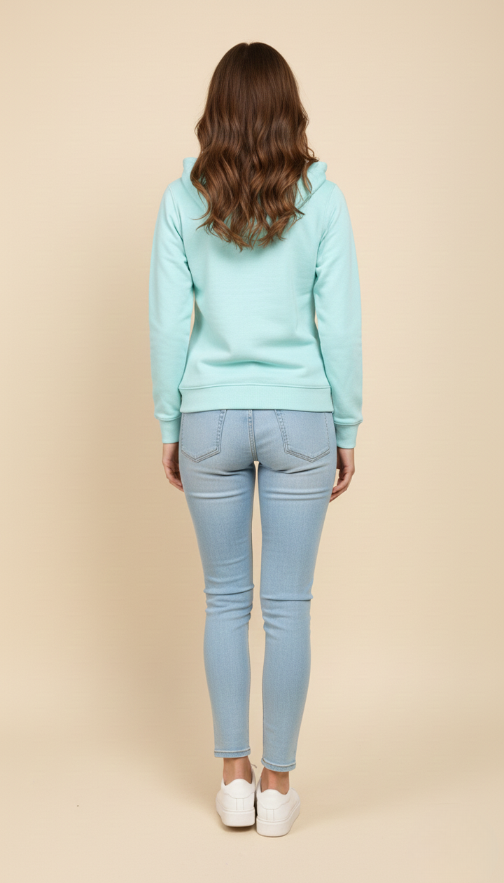 Sea Green Zipper Hoodie