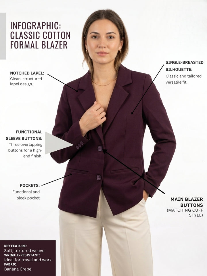 CLASSIC COTTON FORMAL BLAZER