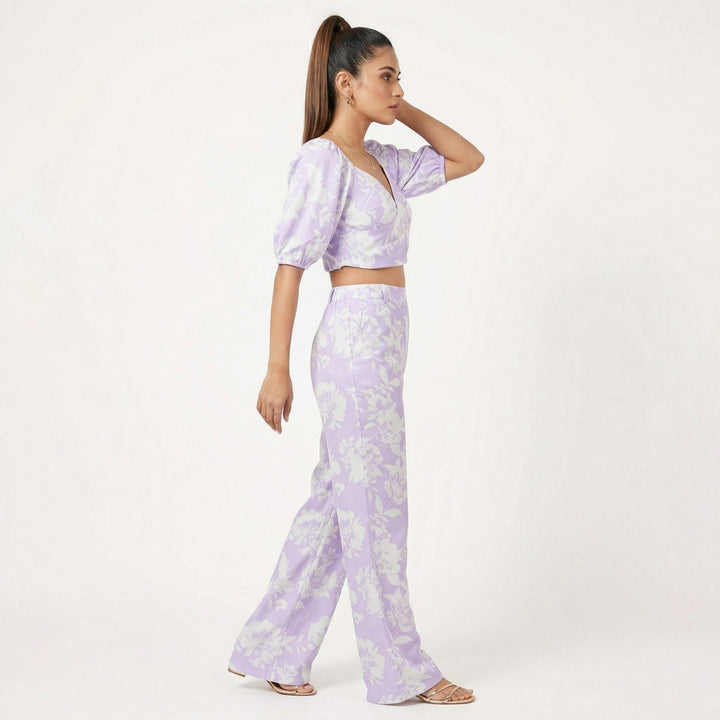 SUNSET BLOOM CO-ORD SET – FLORAL ELEGANCE IN PASTEL HUES