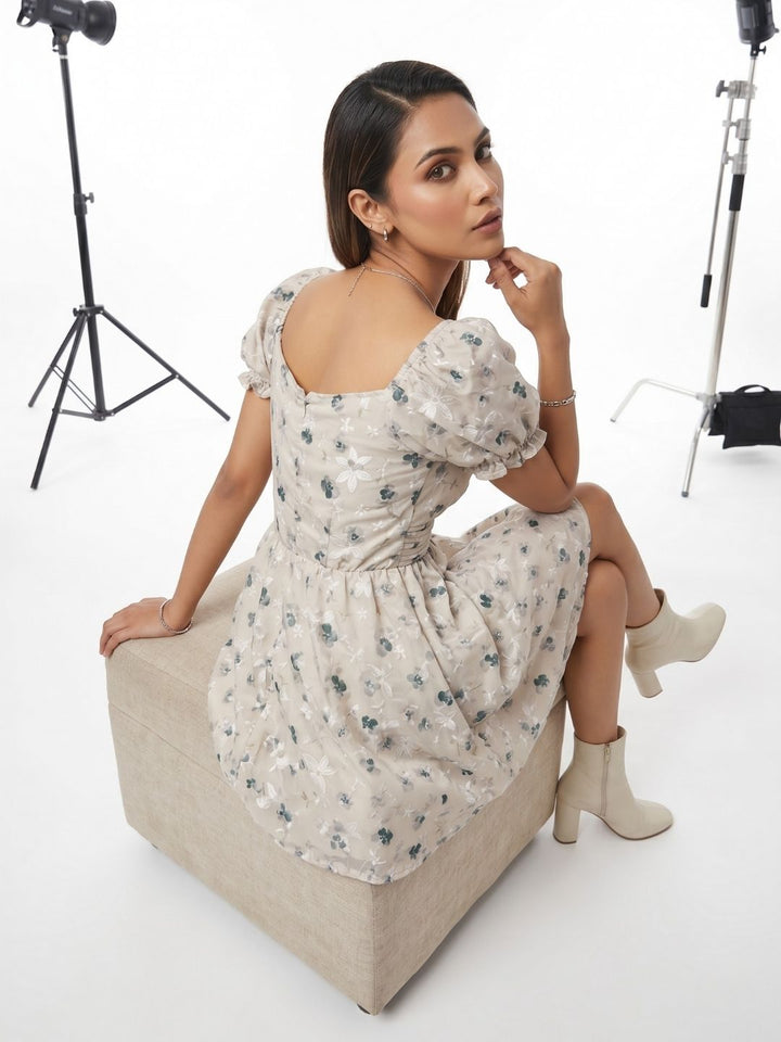 FLORAL PRINTED MINI DRESS