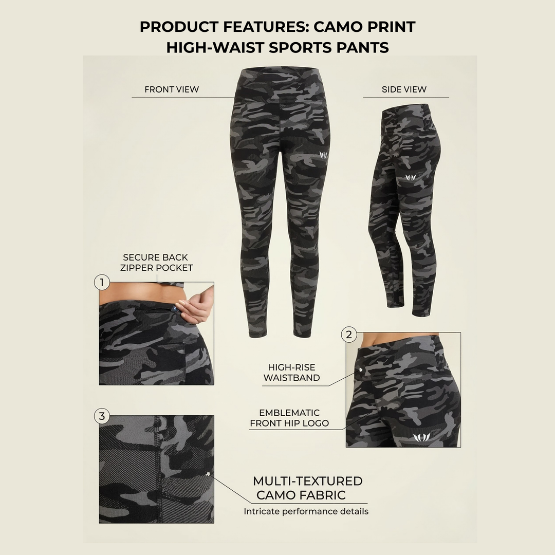 FlexFit Sports Pants Camouflage