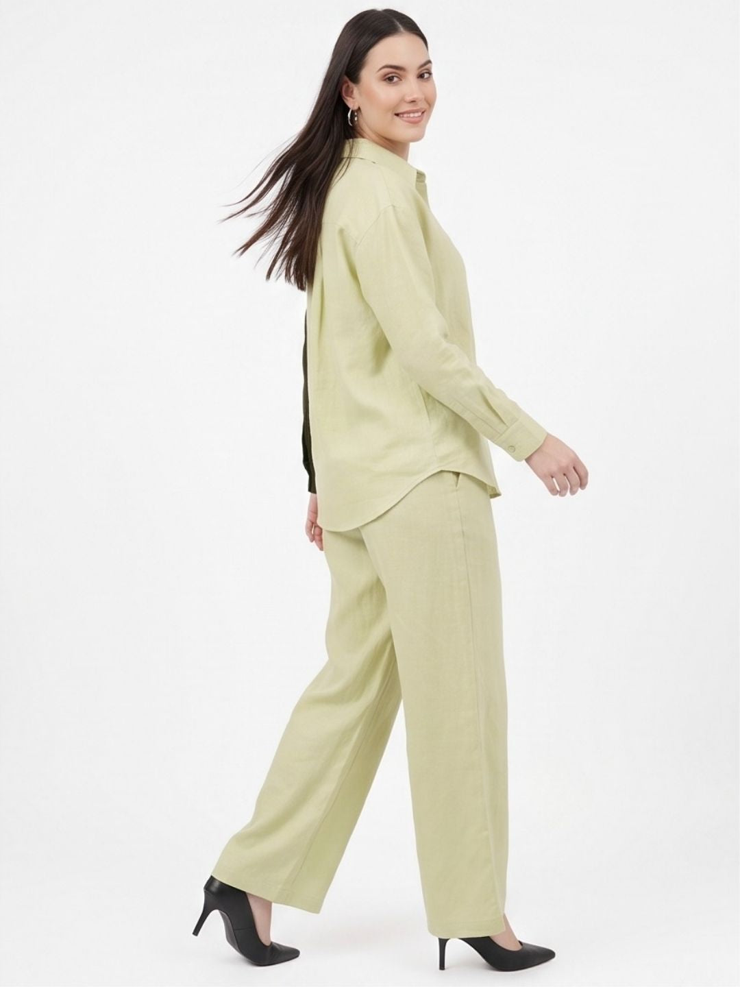 CHIC CONTRAST LINEN CO-ORD SET
