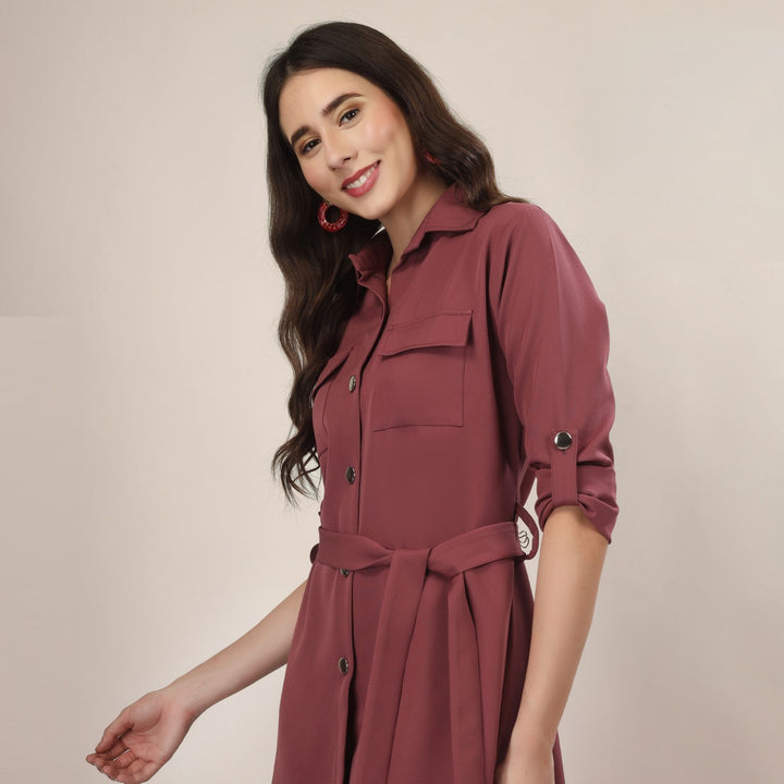 Wrapped Sleeves Short Dress