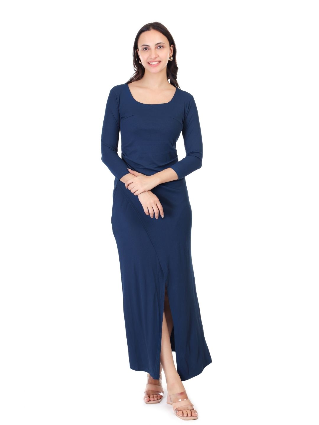 SQUARE NECK CLASSY MAXI DRESS