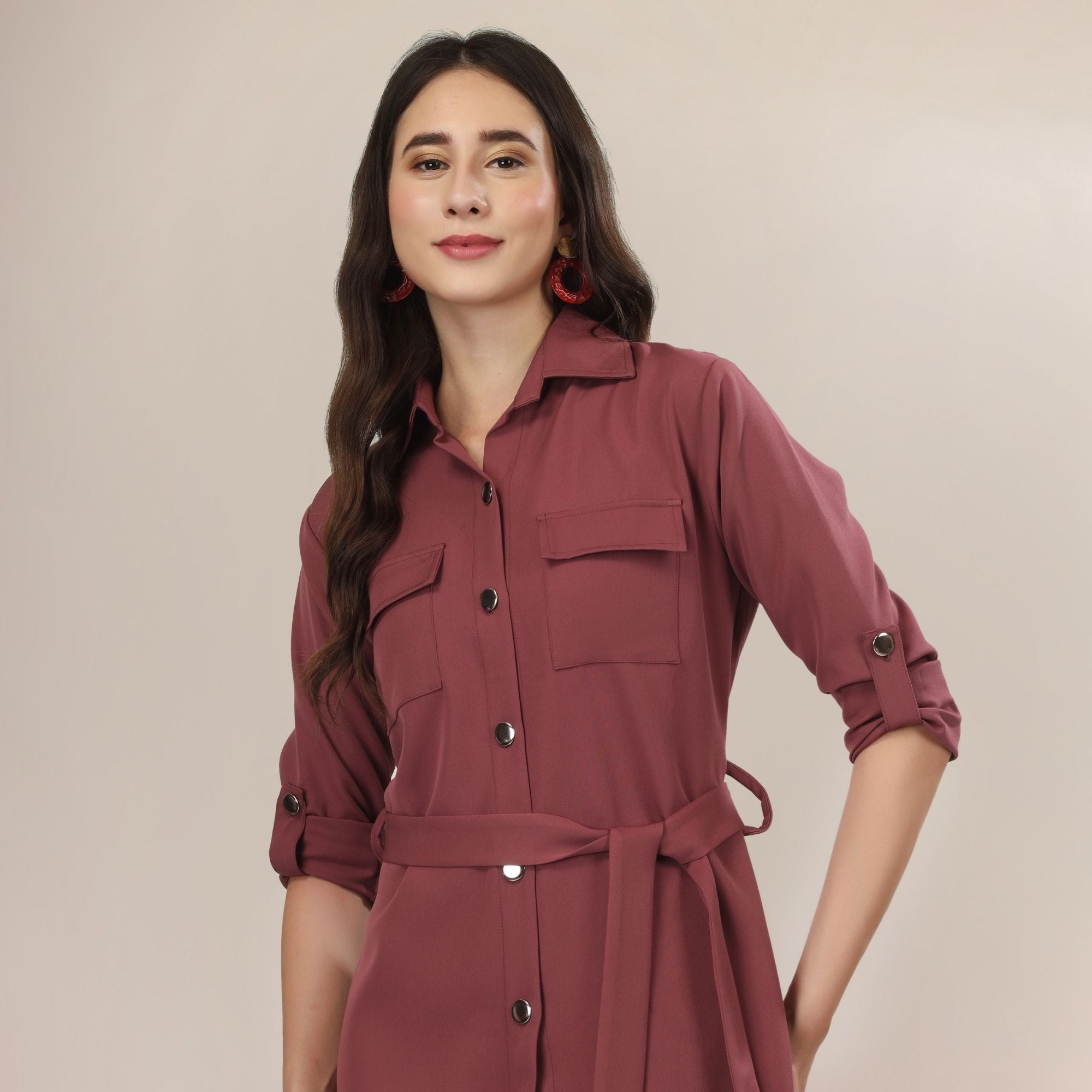 Wrapped Sleeves Short Dress