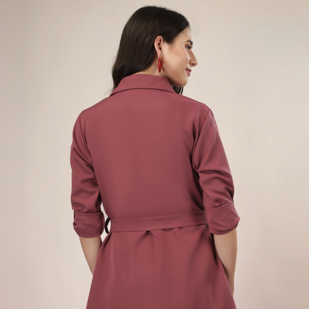 Wrapped Sleeves Short Dress