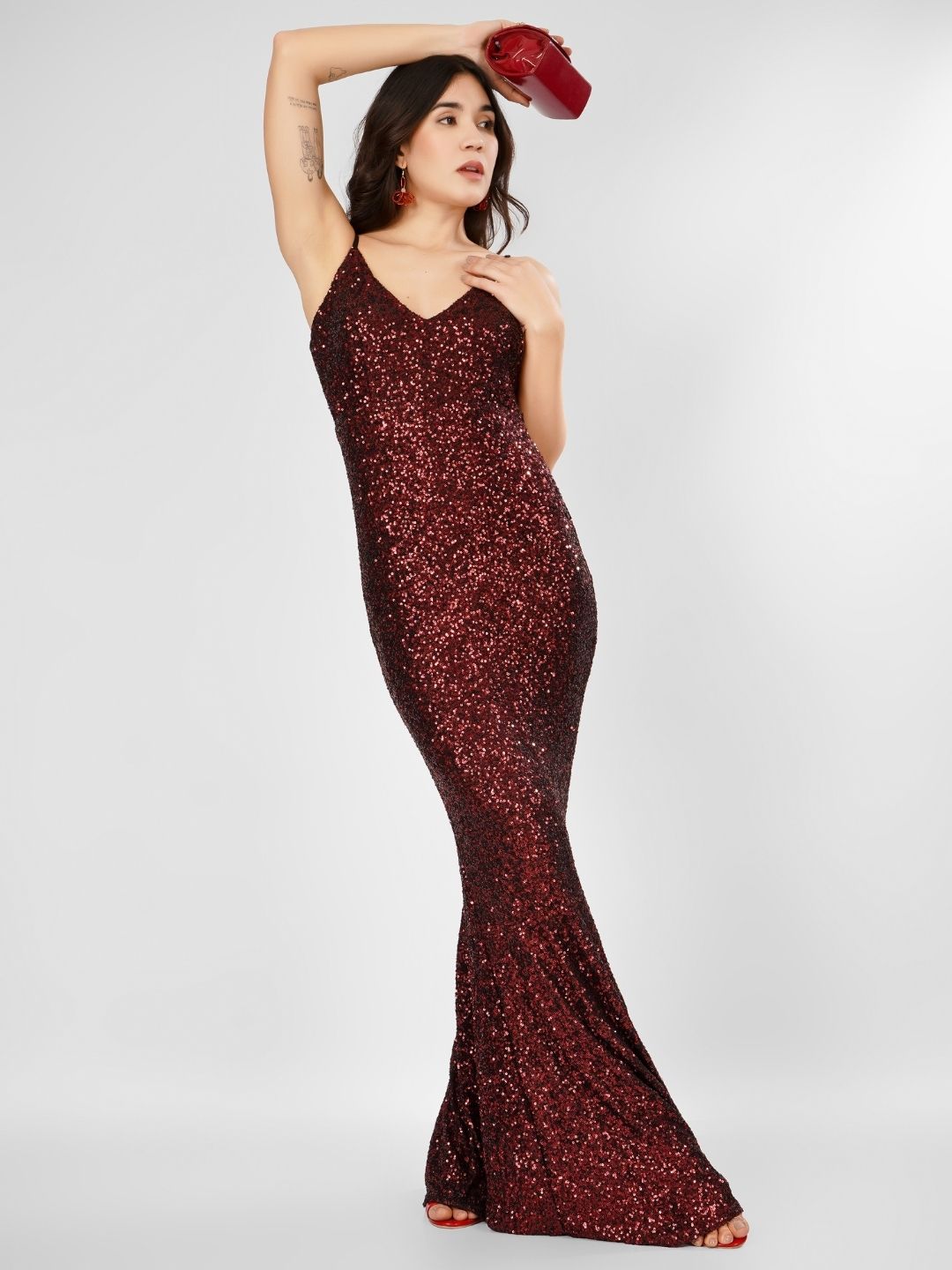 SEQUINED MAXI DRESS
