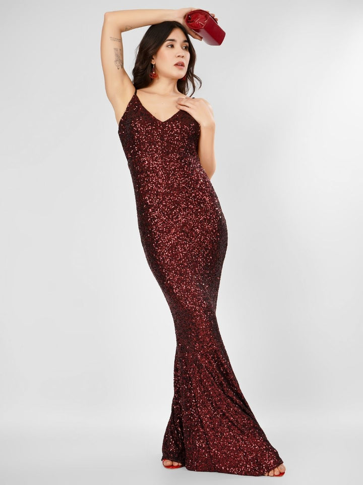 SEQUINED MAXI DRESS
