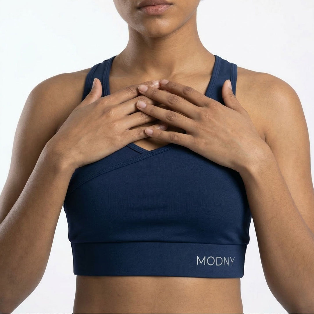 CrissCross Sports Bra Navy Blue