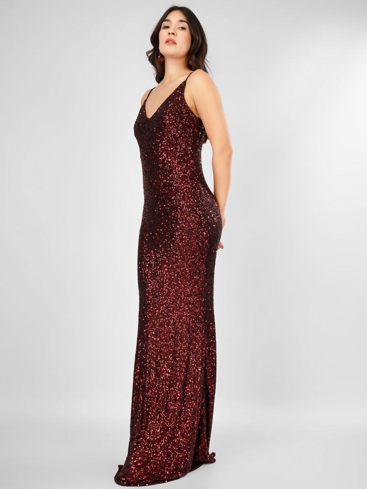 SEQUINED MAXI DRESS