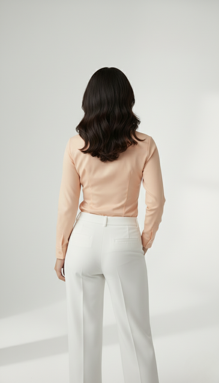 PEACH CLASSIC COTTON LONG-SLEEVE FORMAL SHIRT