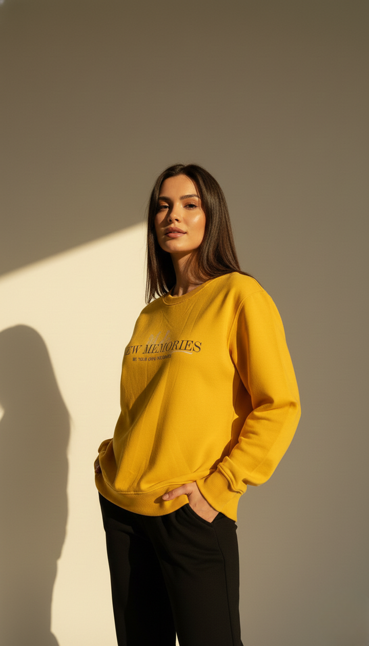 Minimal Yellow Sweatshirt
