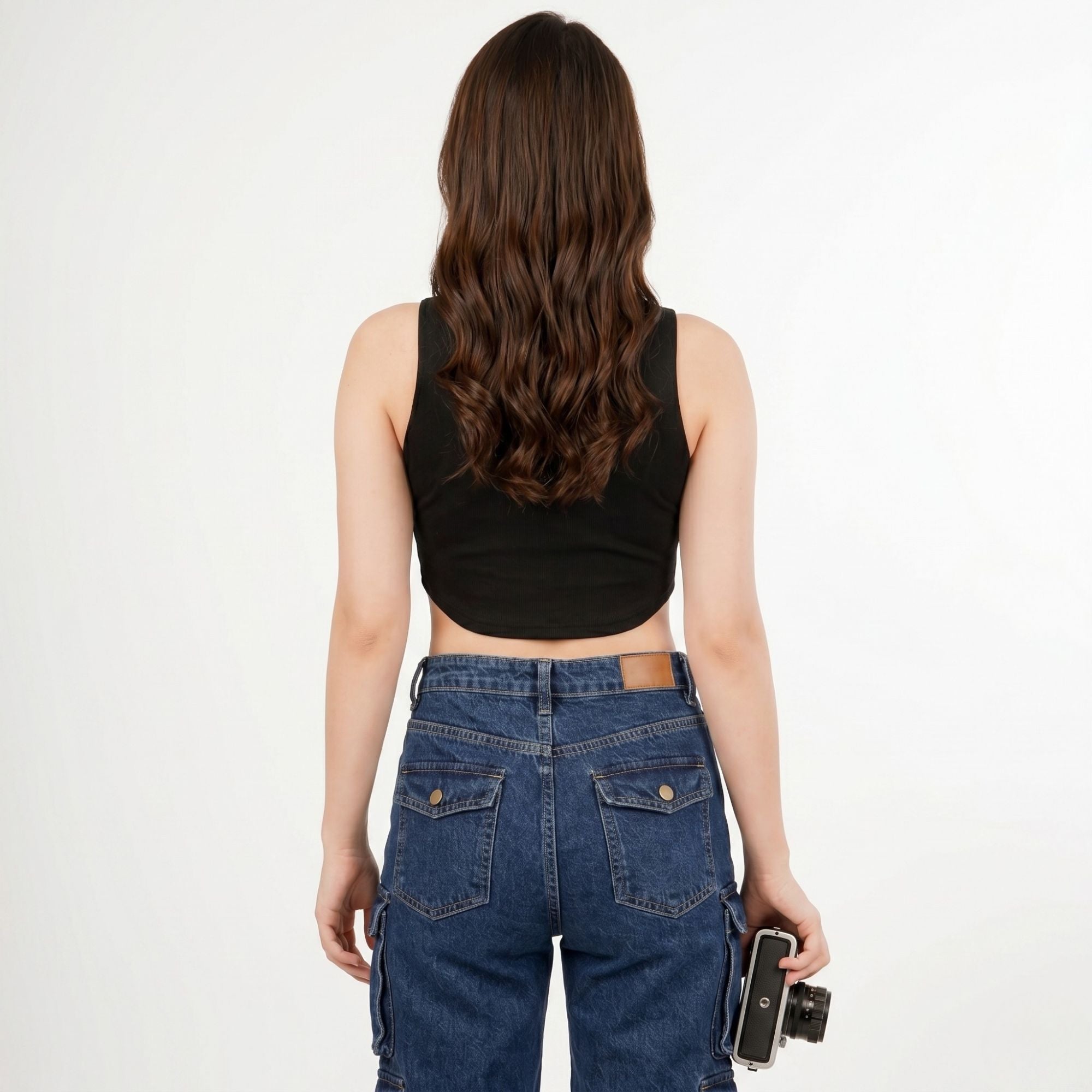 Arc-Hem Ribbed Crop TANK TOP
