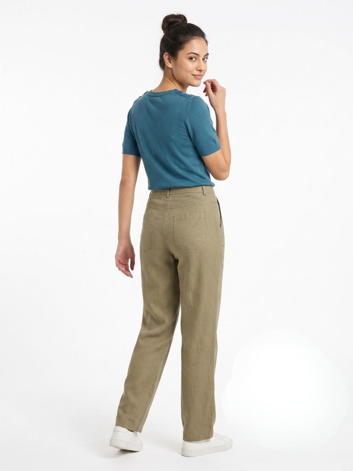IVORY BREEZE LINEN PANTS