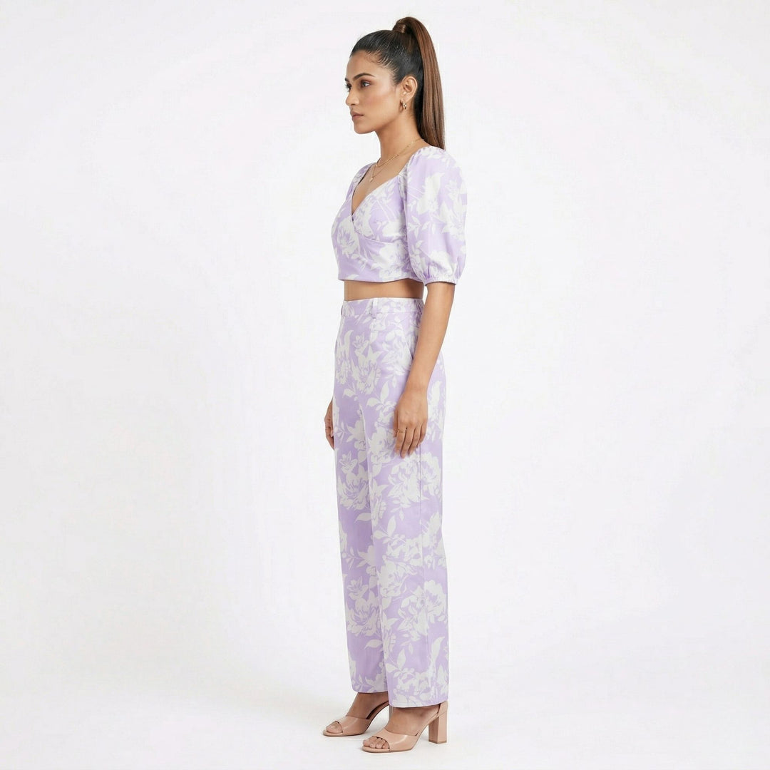 SUNSET BLOOM CO-ORD SET – FLORAL ELEGANCE IN PASTEL HUES