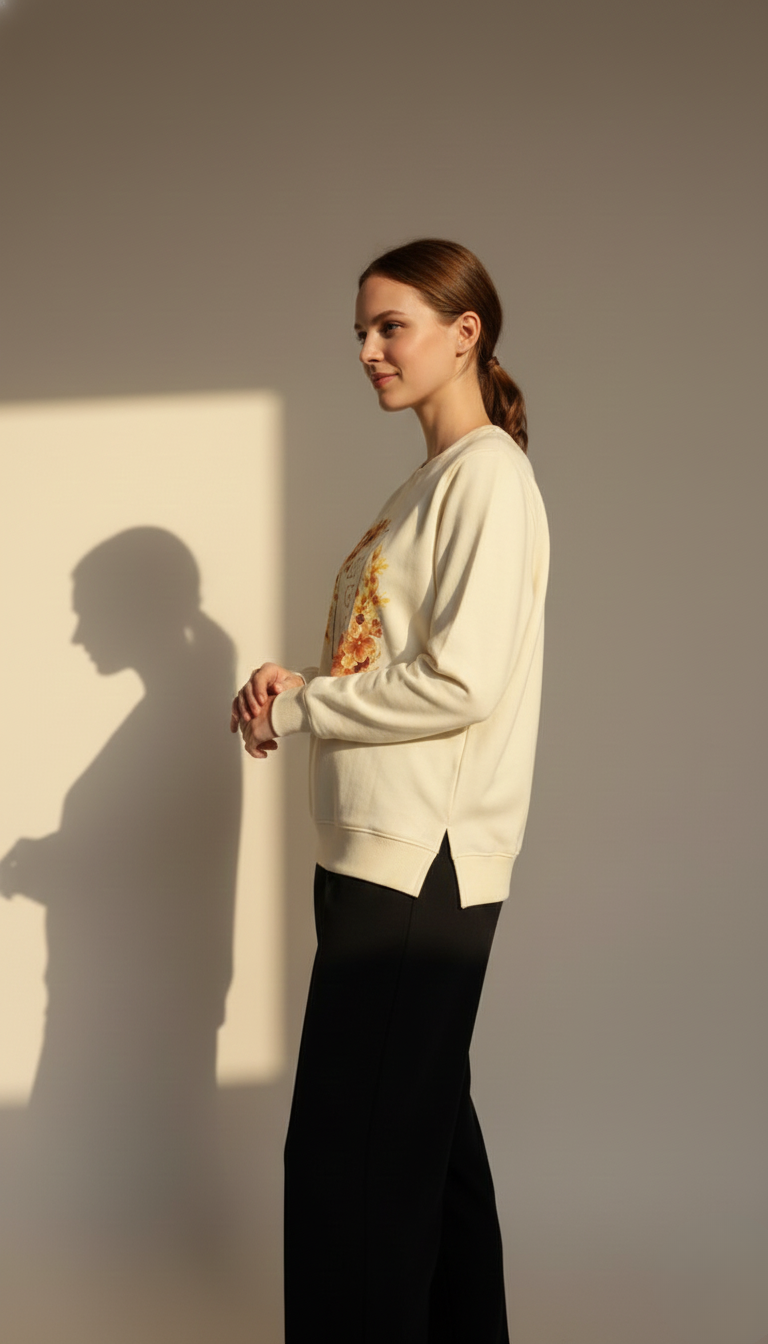 Thermal Beige Sweatshirt