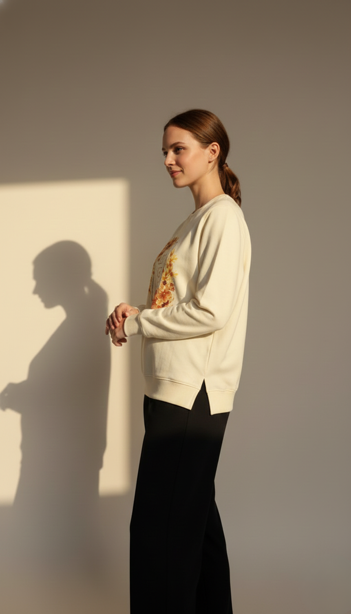 Thermal Beige Sweatshirt