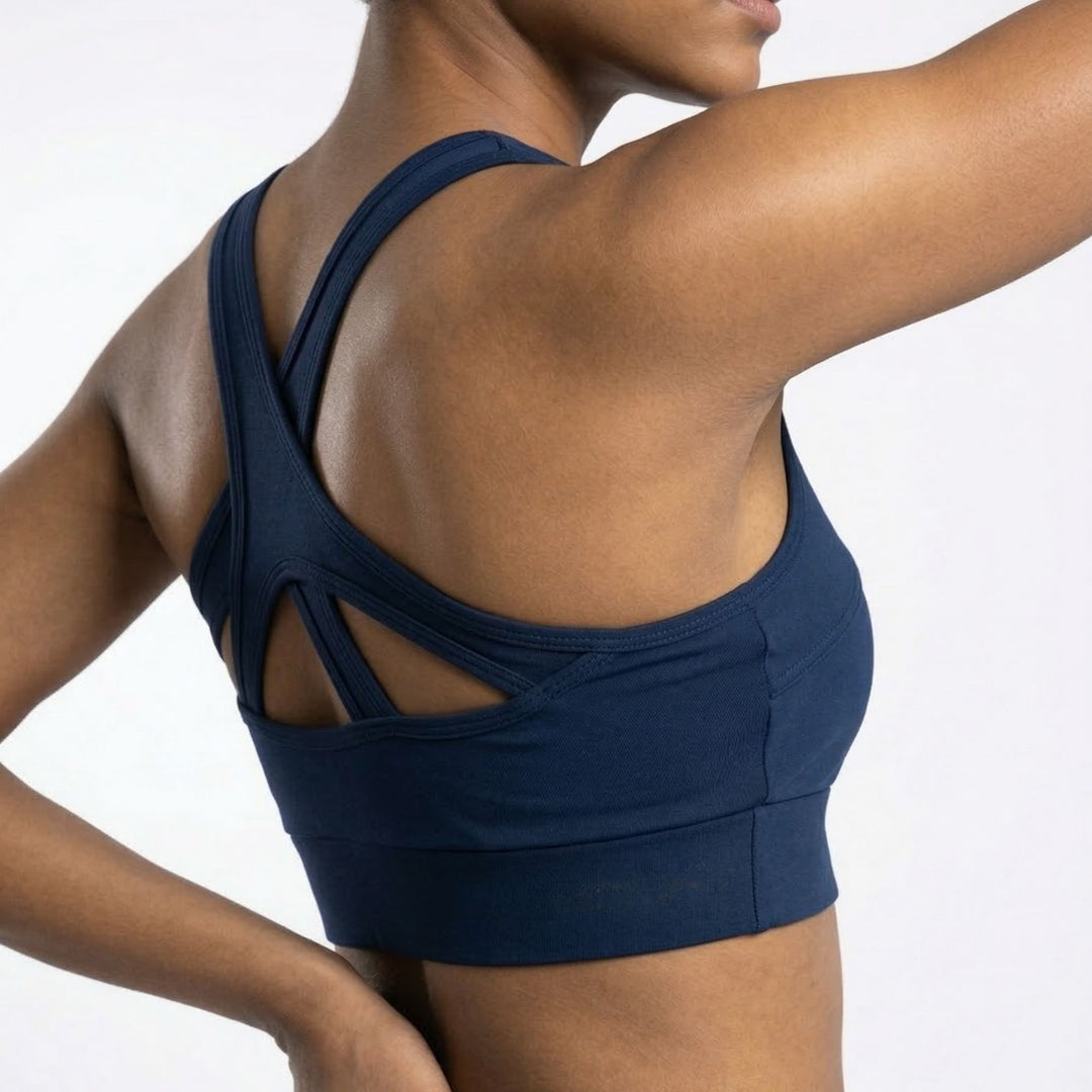 CrissCross Sports Bra Navy Blue