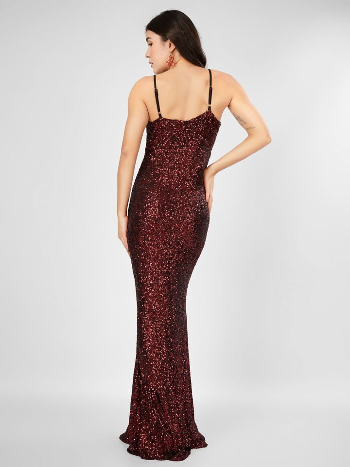 SEQUINED MAXI DRESS