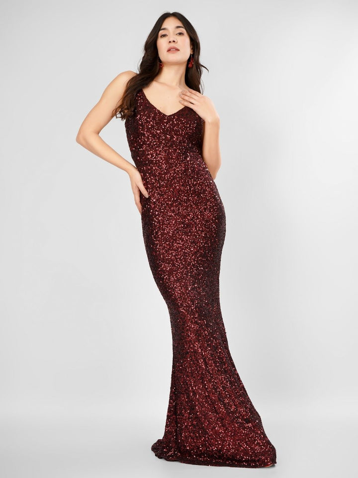 SEQUINED MAXI DRESS