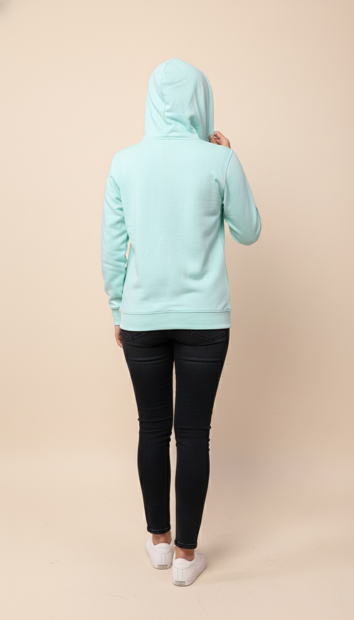 Sea Green Zipper Hoodie