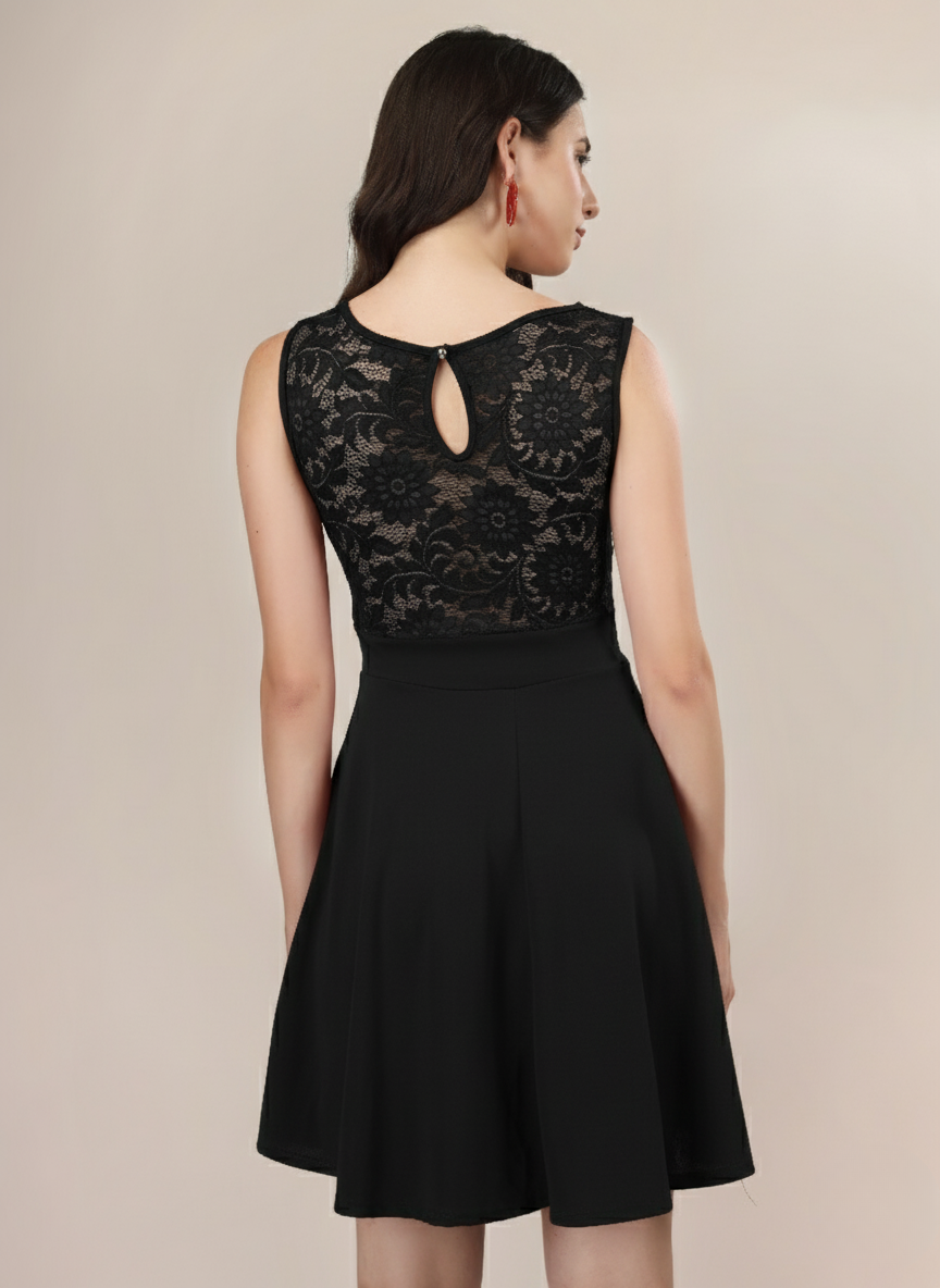 ROSE ALLURE TEXTURED MINI DRESS