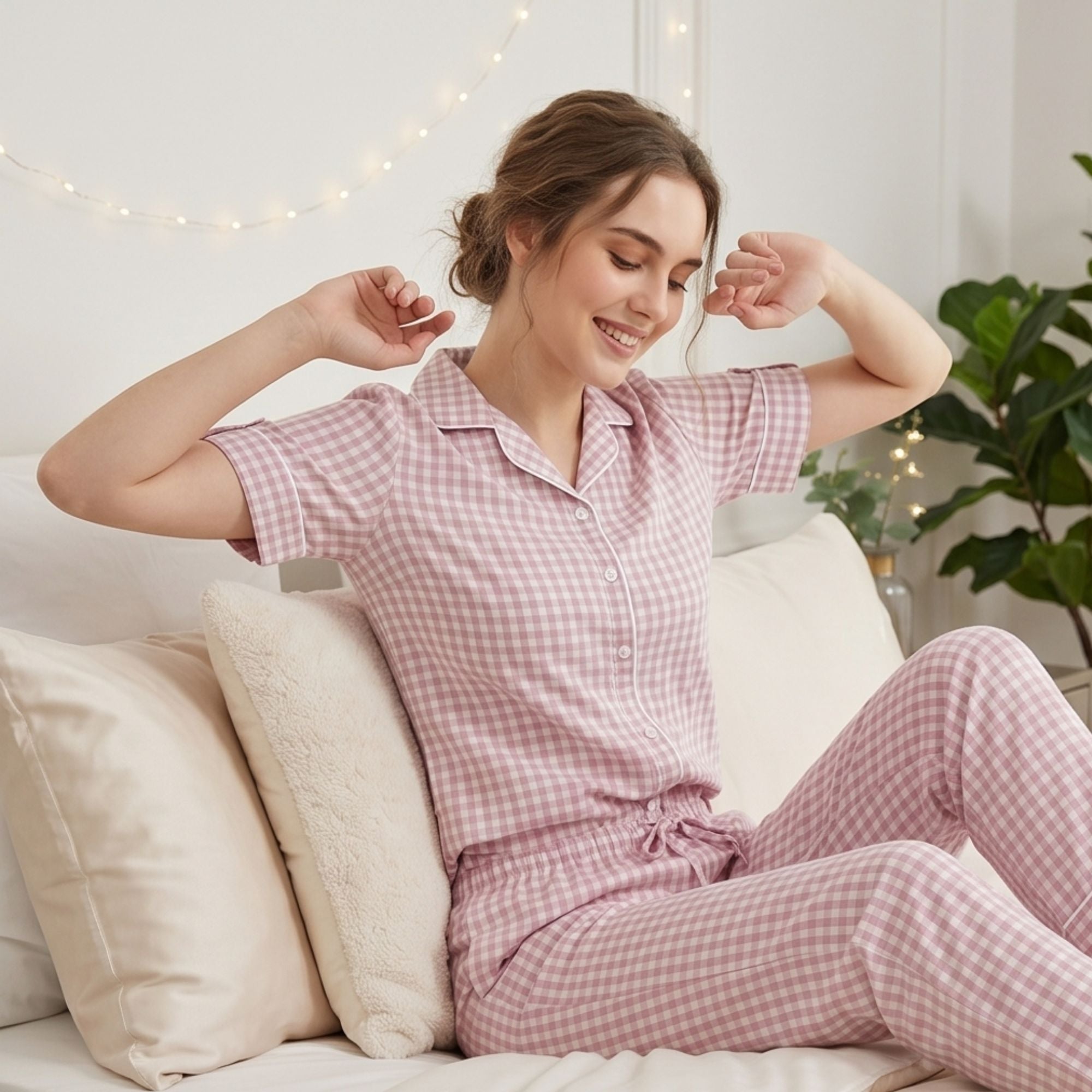 THE HERITAGE SLEEP SET BABY PINK