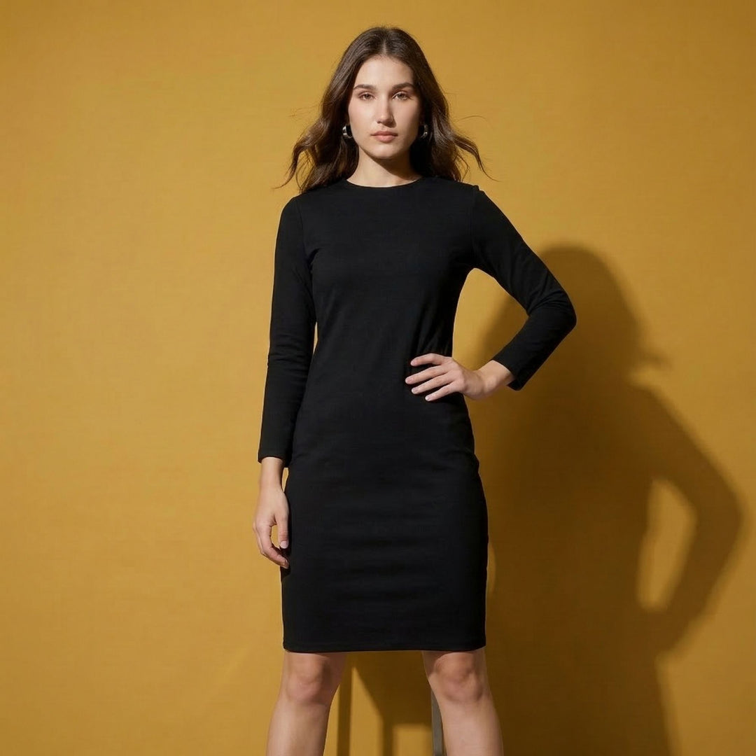 TIMELESS ELEGANCE FORMAL DRESS 3/4 SLEEVE DRESS