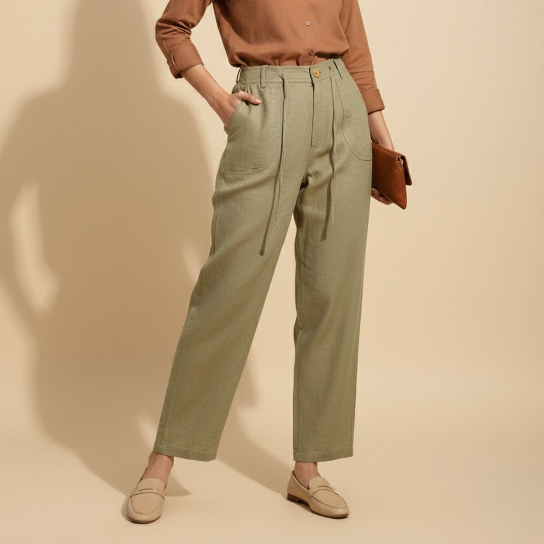 BREEZE STRAIGHT-FIT LINEN PANTS