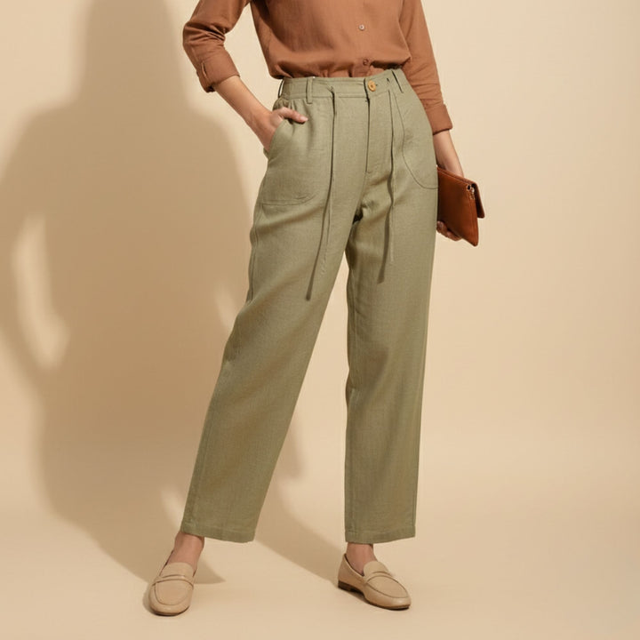 BREEZE STRAIGHT-FIT LINEN PANTS