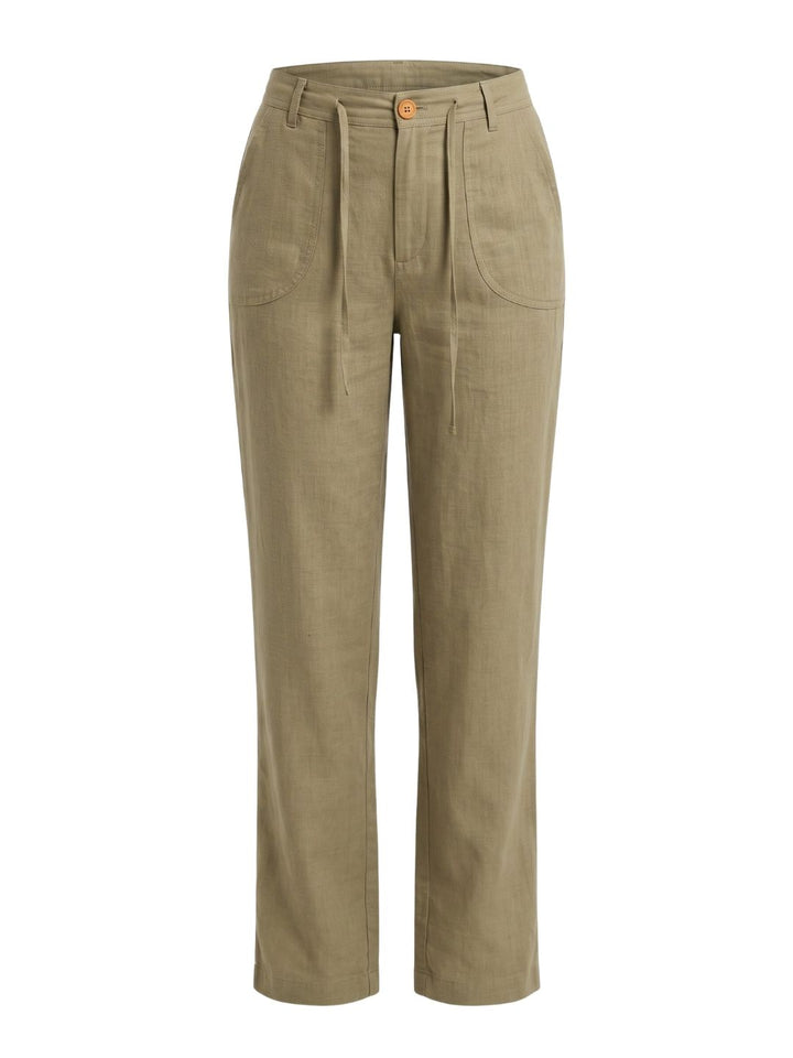IVORY BREEZE LINEN PANTS