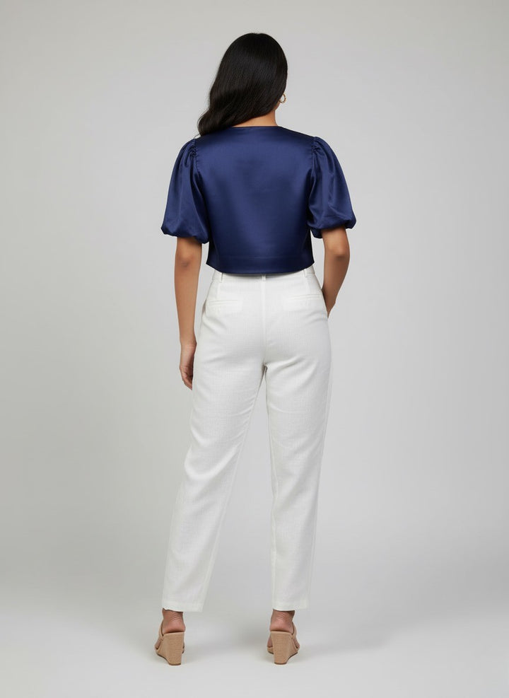 SILKEN GLEAM SATIN TOP