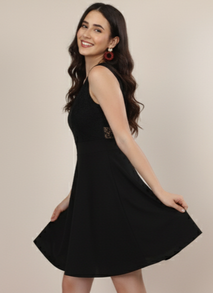 ROSE ALLURE TEXTURED MINI DRESS